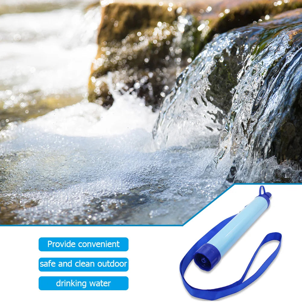 Purificateur d'Eau Portable pour Camping et Randonnée - Filtre à Eau d'Urgence pour Ruisseaux, Lacs et Rivières