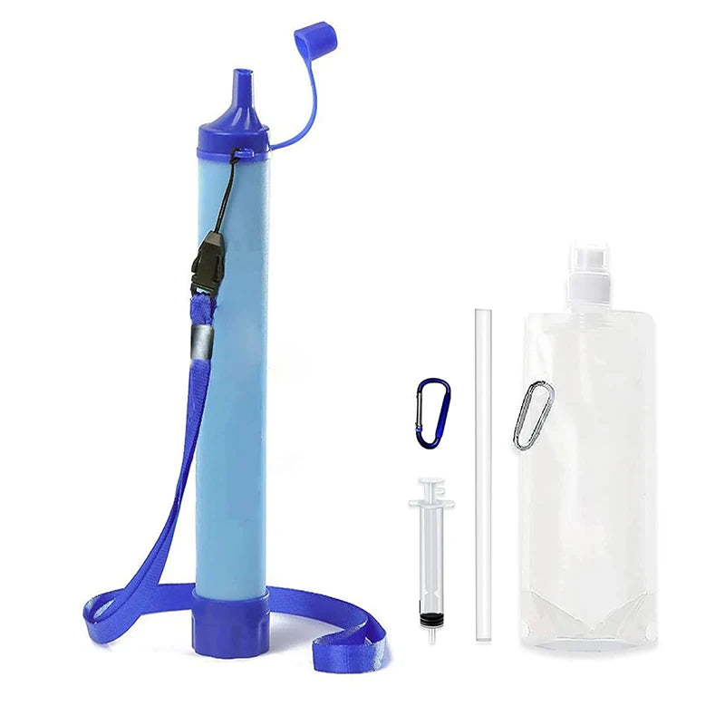 Purificateur d'Eau Portable pour Camping et Randonnée - Filtre à Eau d'Urgence pour Ruisseaux, Lacs et Rivières