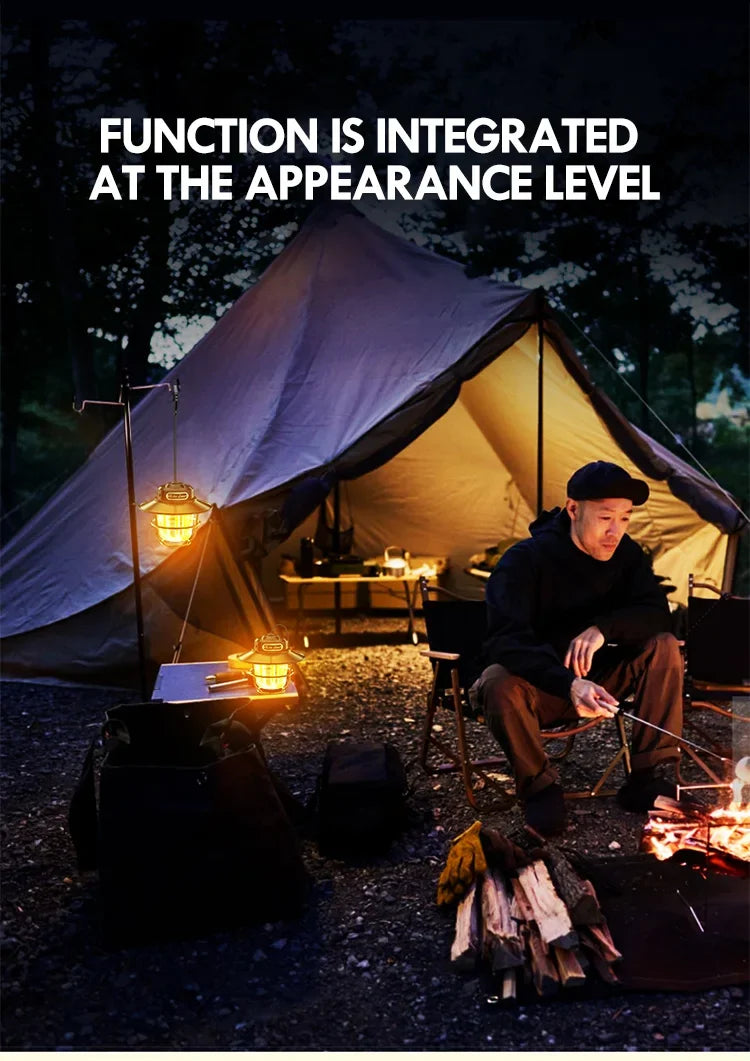 Lampe de Camping LED Rétro