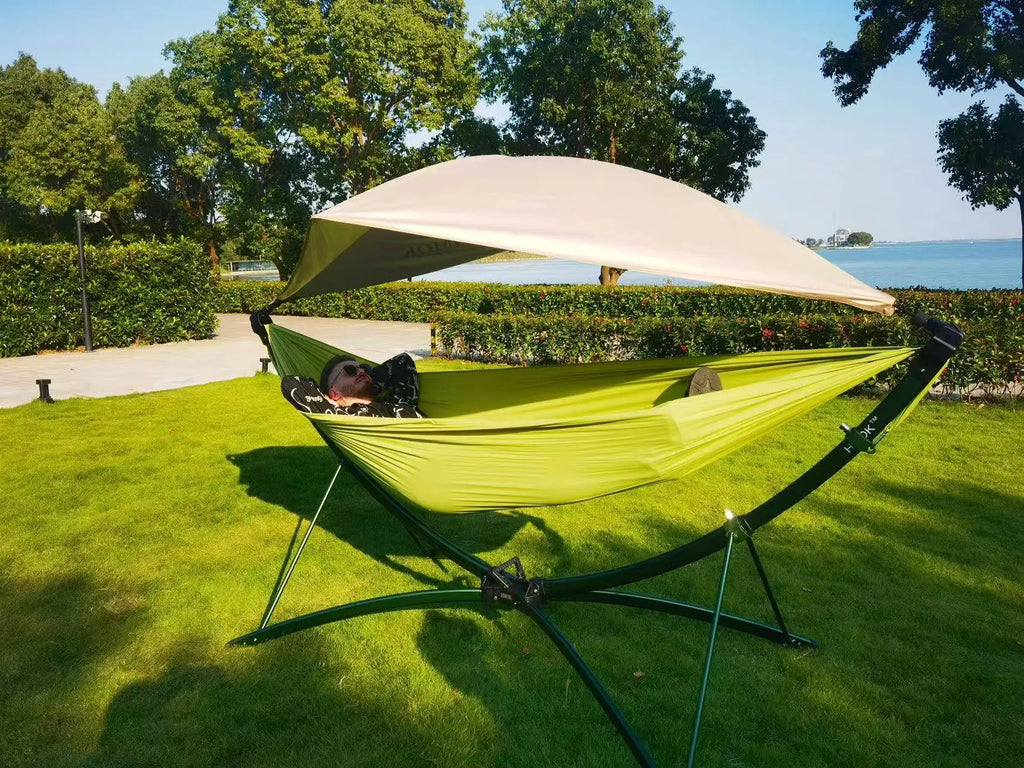 Hamac Pliable de Camping Extérieur, Portable pour Jardin et Camping